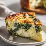 Spinach and feta egg bake