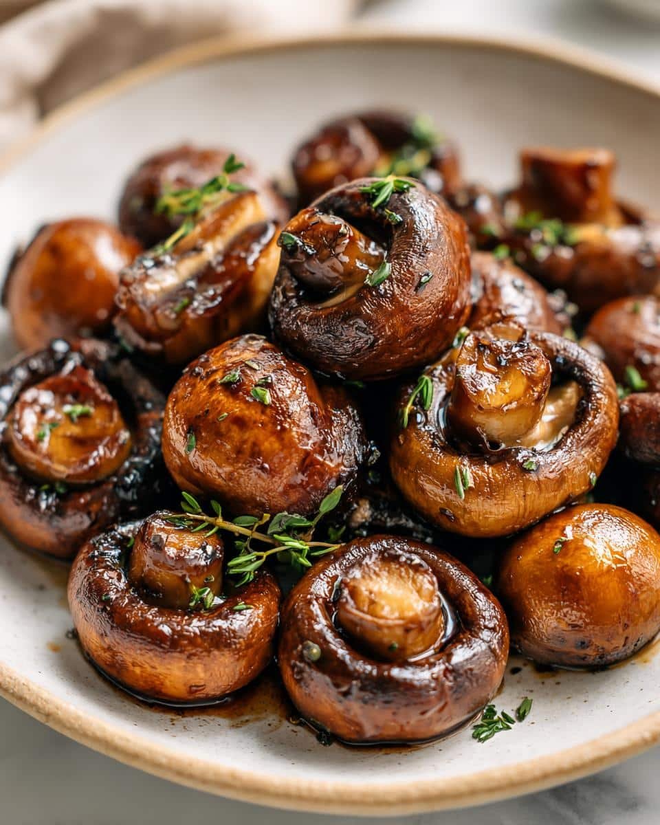 Thyme-balsamic roasted mushrooms - detail 1