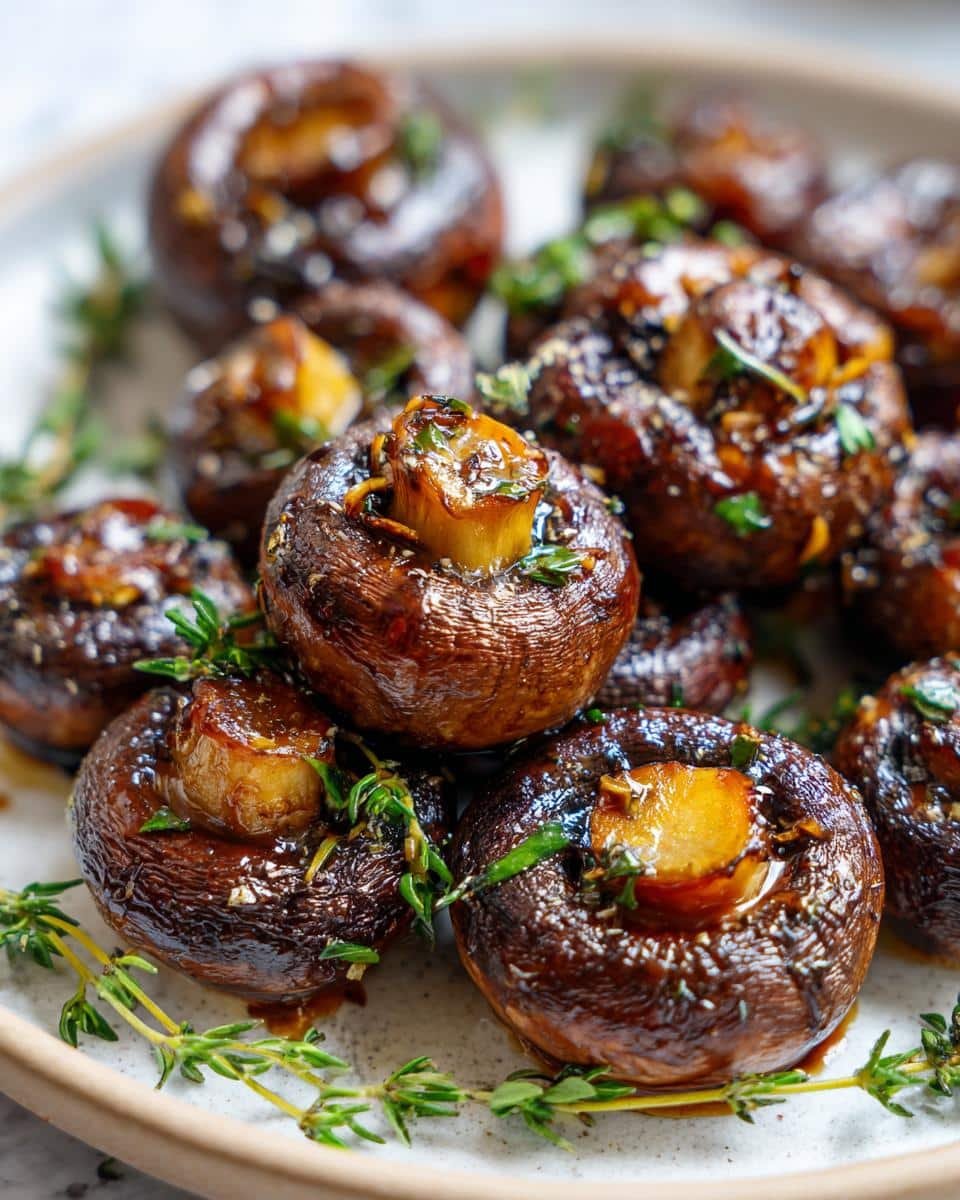 Thyme-balsamic roasted mushrooms - detail 2