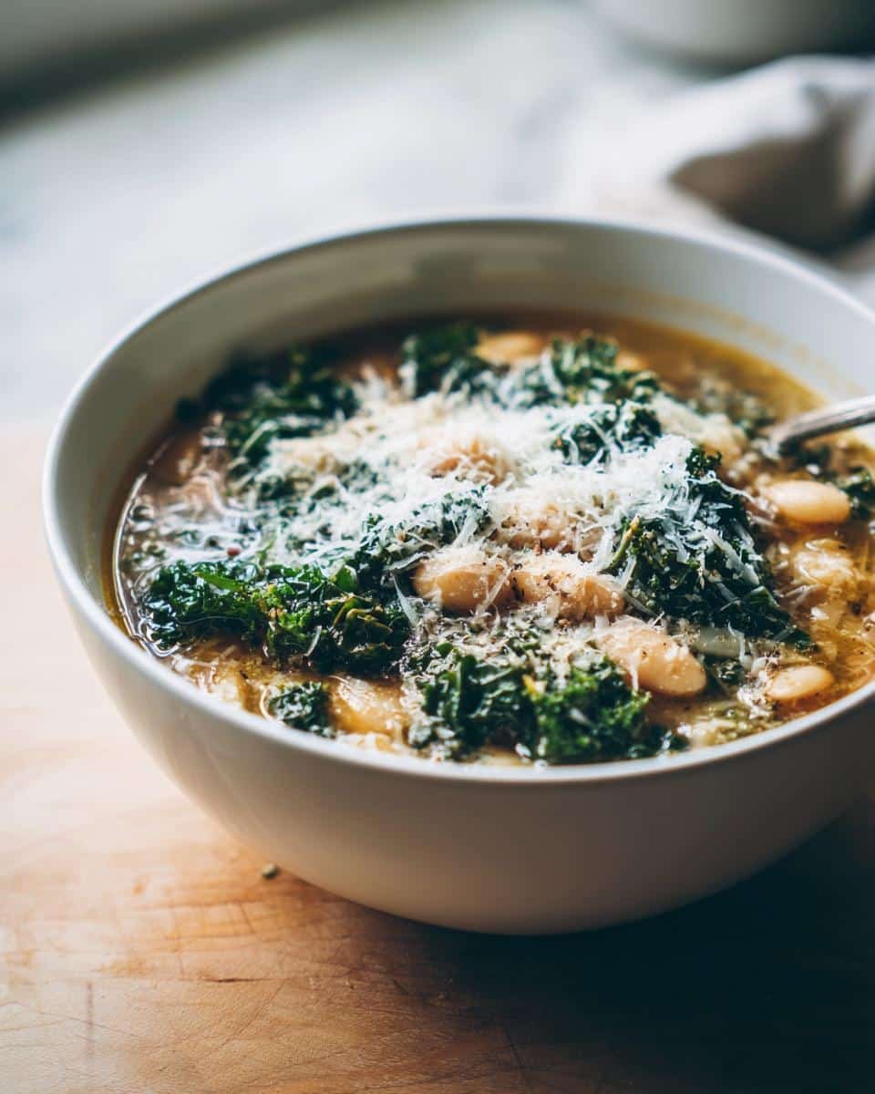 Magical 30-Minute White Bean and Kale Soup with Parmesan