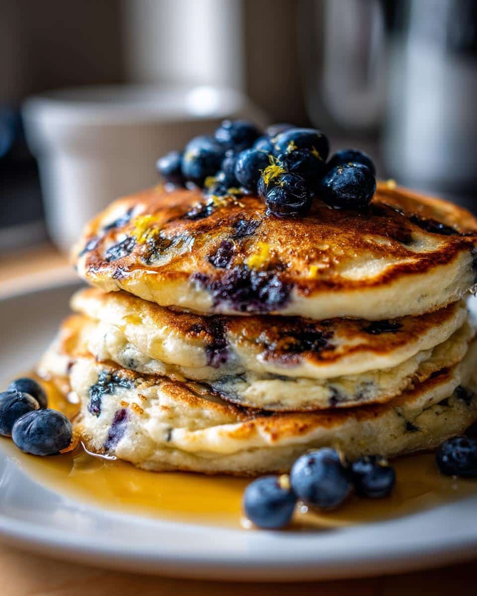 Fluffy Blueberry Lemon Pancakes in Just 20 Minutes