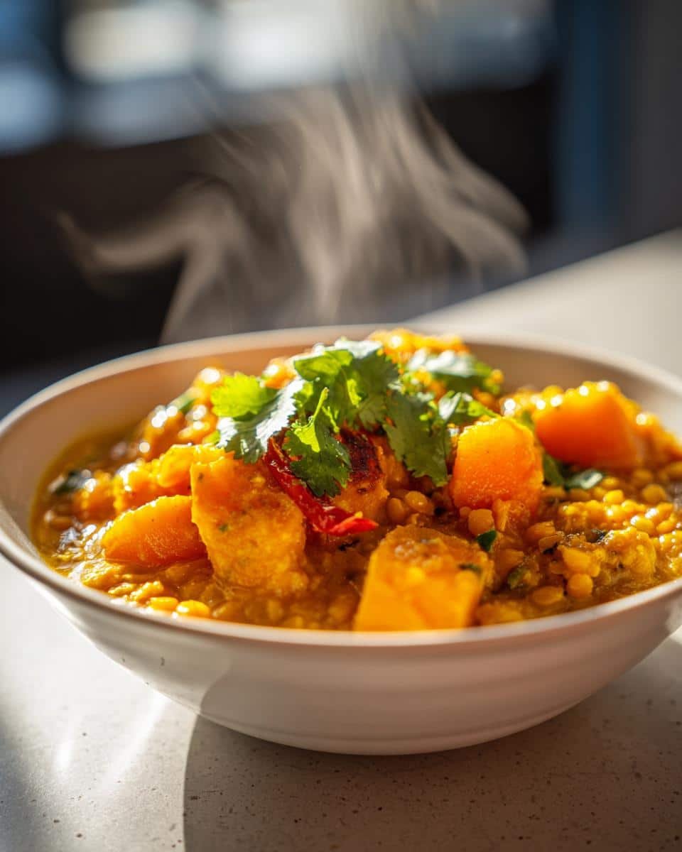 Butternut squash lentil curry easy weeknight - detail 1