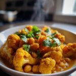 Cauliflower and chickpea curry one pot dinner​