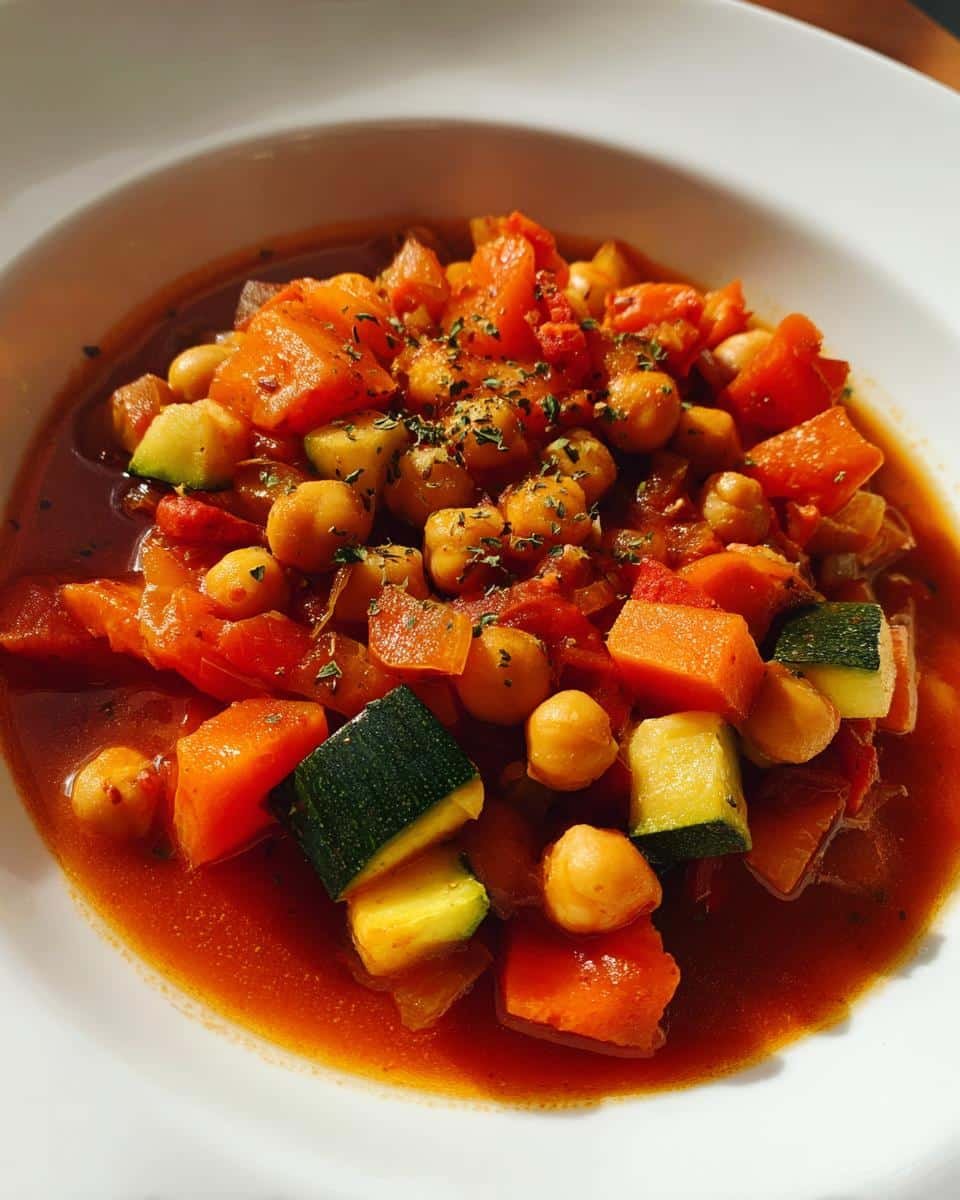 Chickpea and vegetable stew kid friendly - detail 2