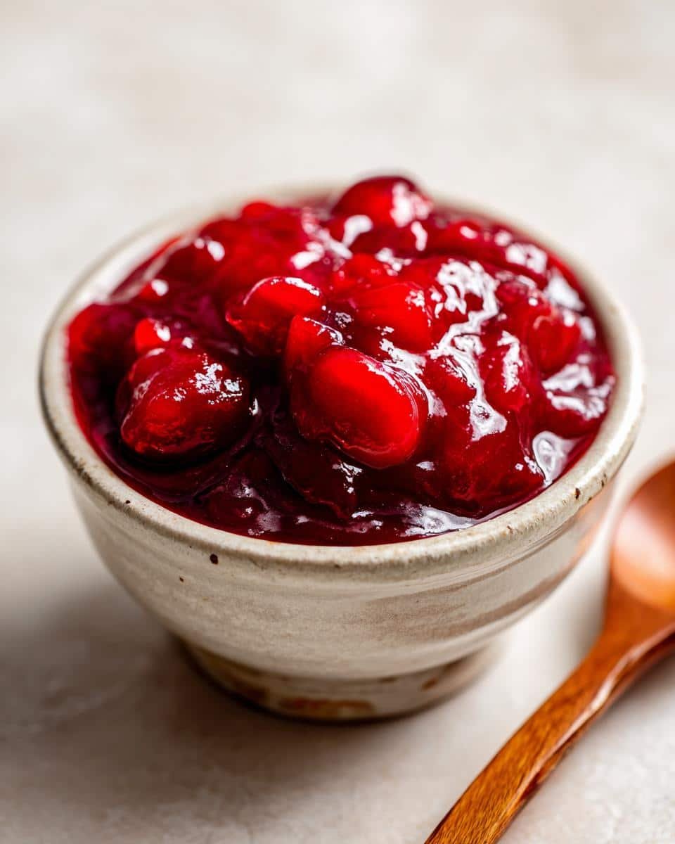 Classic cranberry sauce homemade for turkey - detail 1