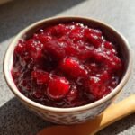Classic cranberry sauce homemade for turkey