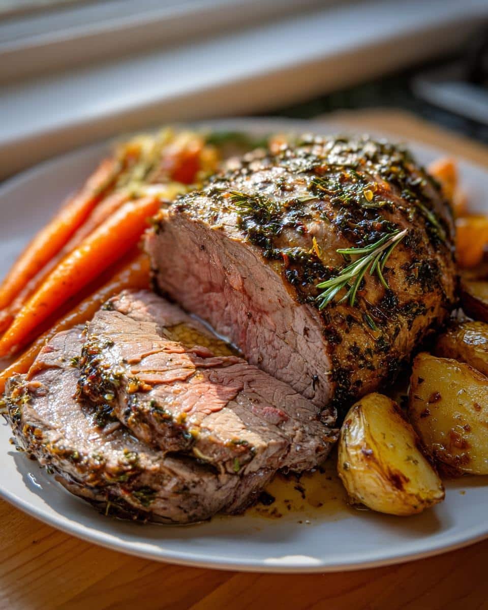 3-Ingredient Divine Classic Roast Beef with Herbs Sunday Dinner