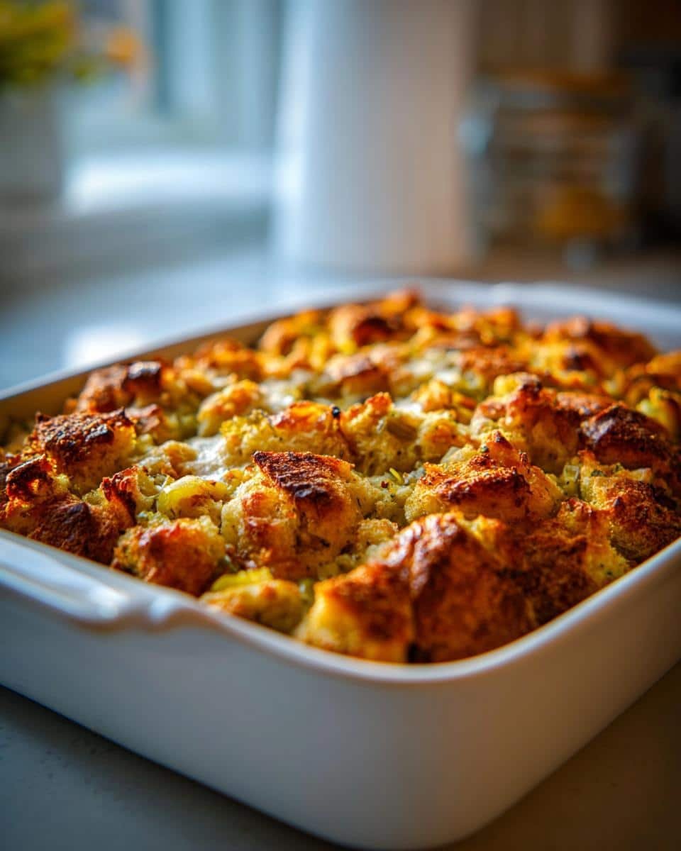 Cornbread stuffing casserole easy holiday​ - detail 1