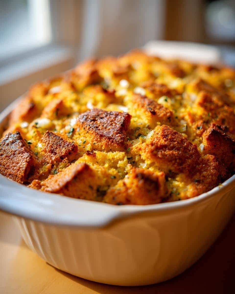 Cornbread stuffing casserole easy holiday​ - detail 2