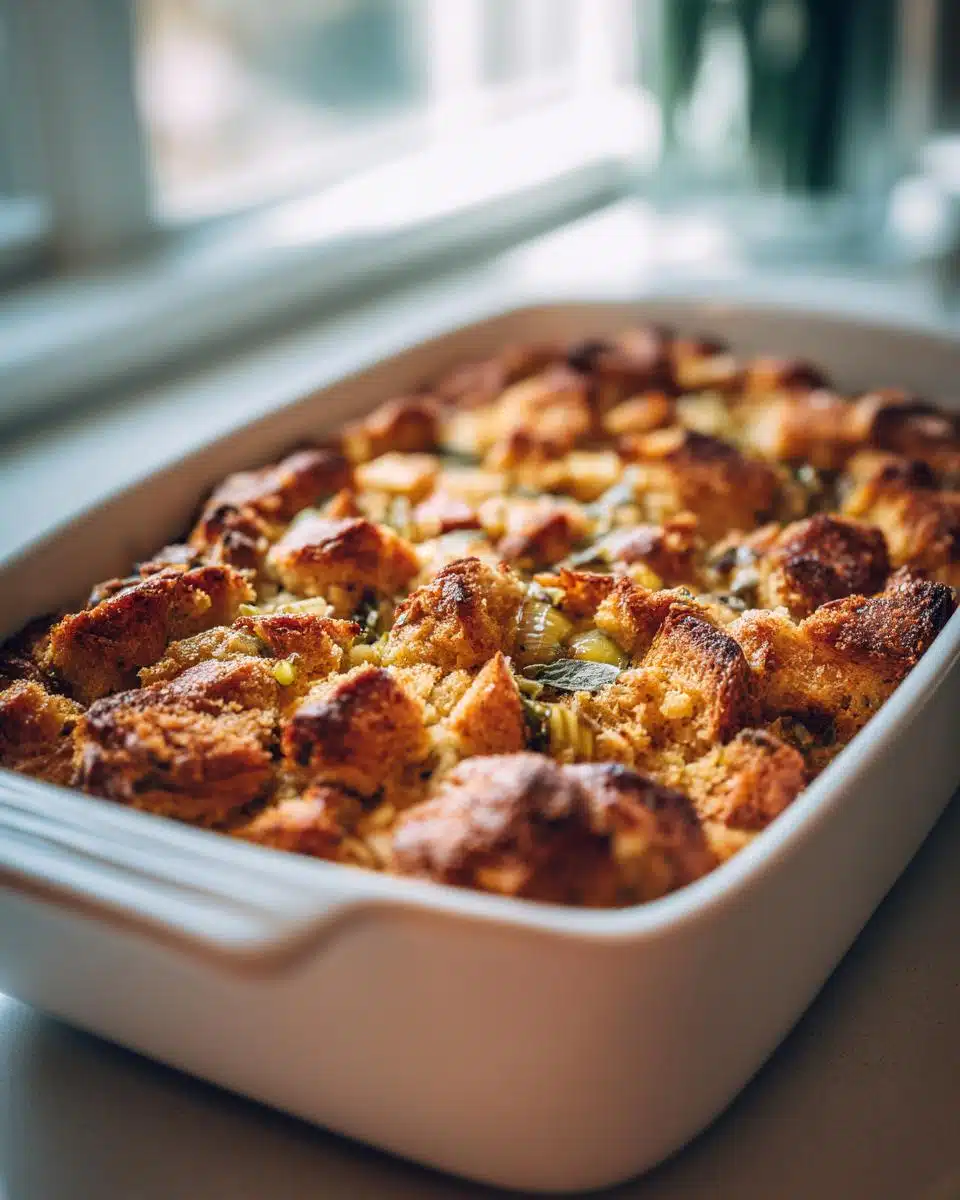 Irresistible 6-Cup Cornbread Stuffing Casserole for Holidays