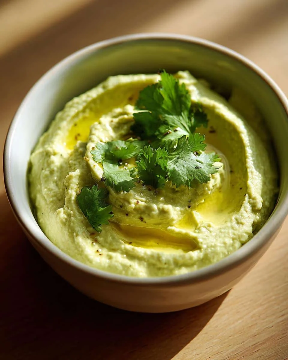 Creamy avocado and white bean dip - detail 1