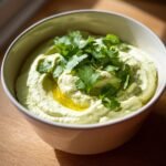 Creamy avocado and white bean dip