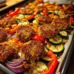 Falafel tray bake sheet pan dinner