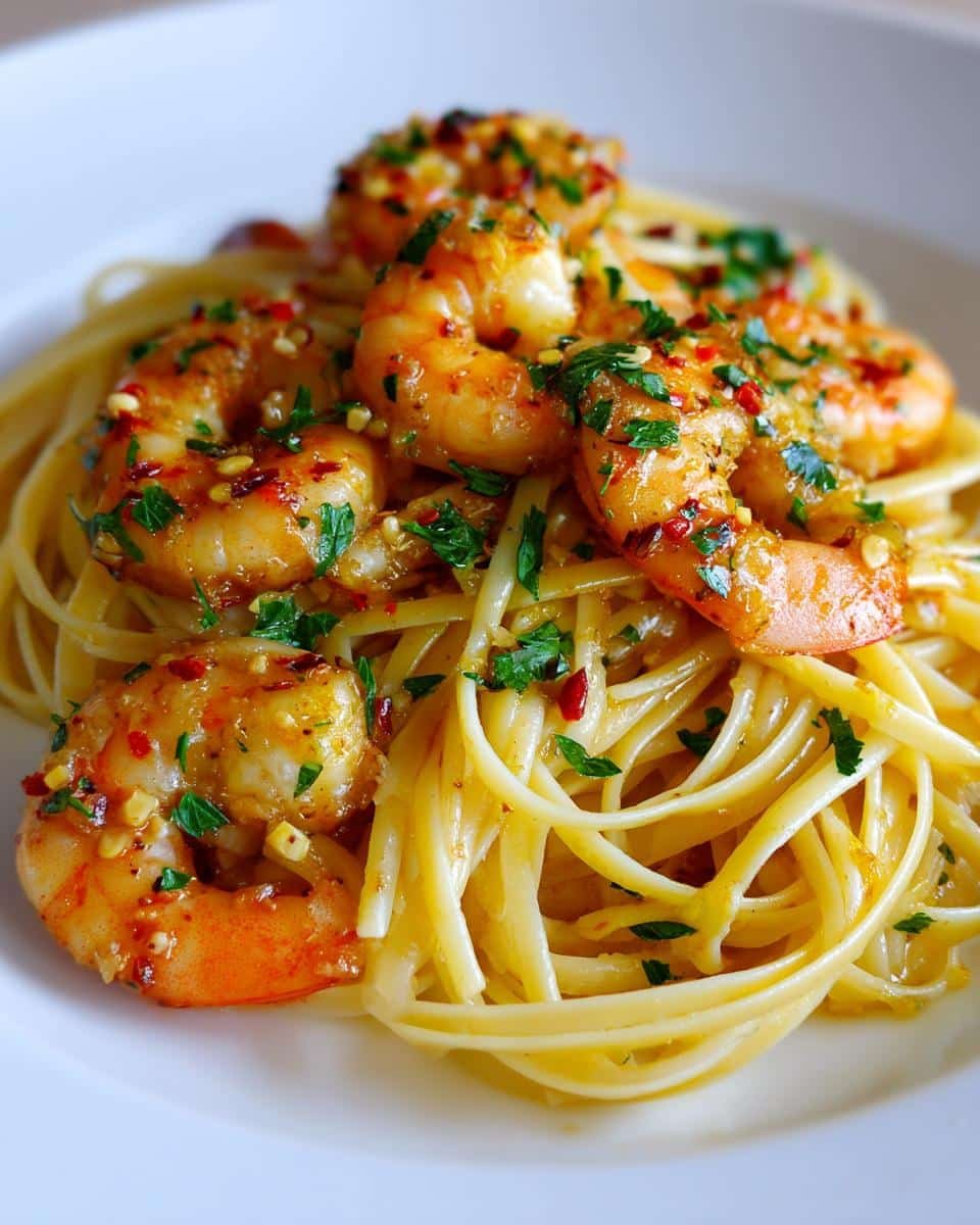 Garlic Butter Shrimp Linguine - detail 1