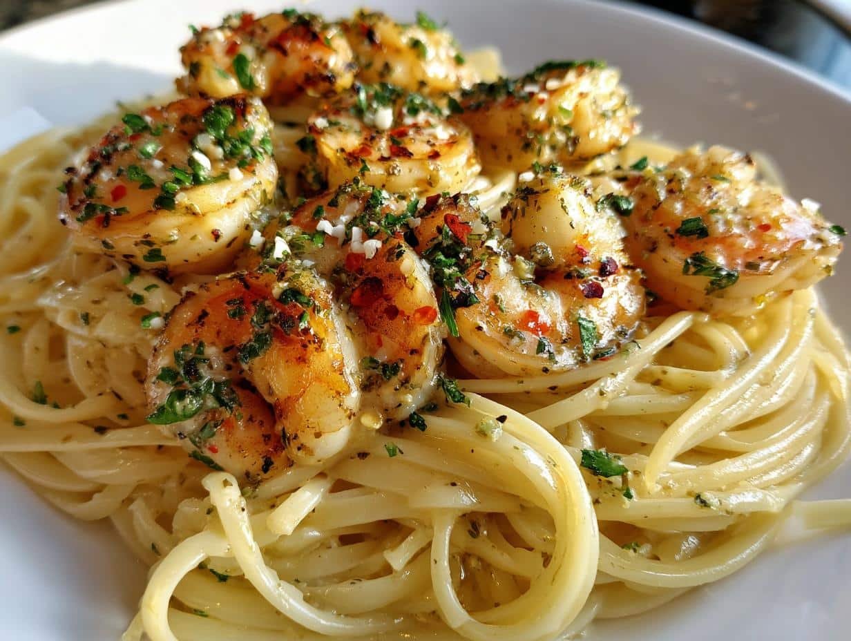 Garlic Butter Shrimp Linguine - detail 2