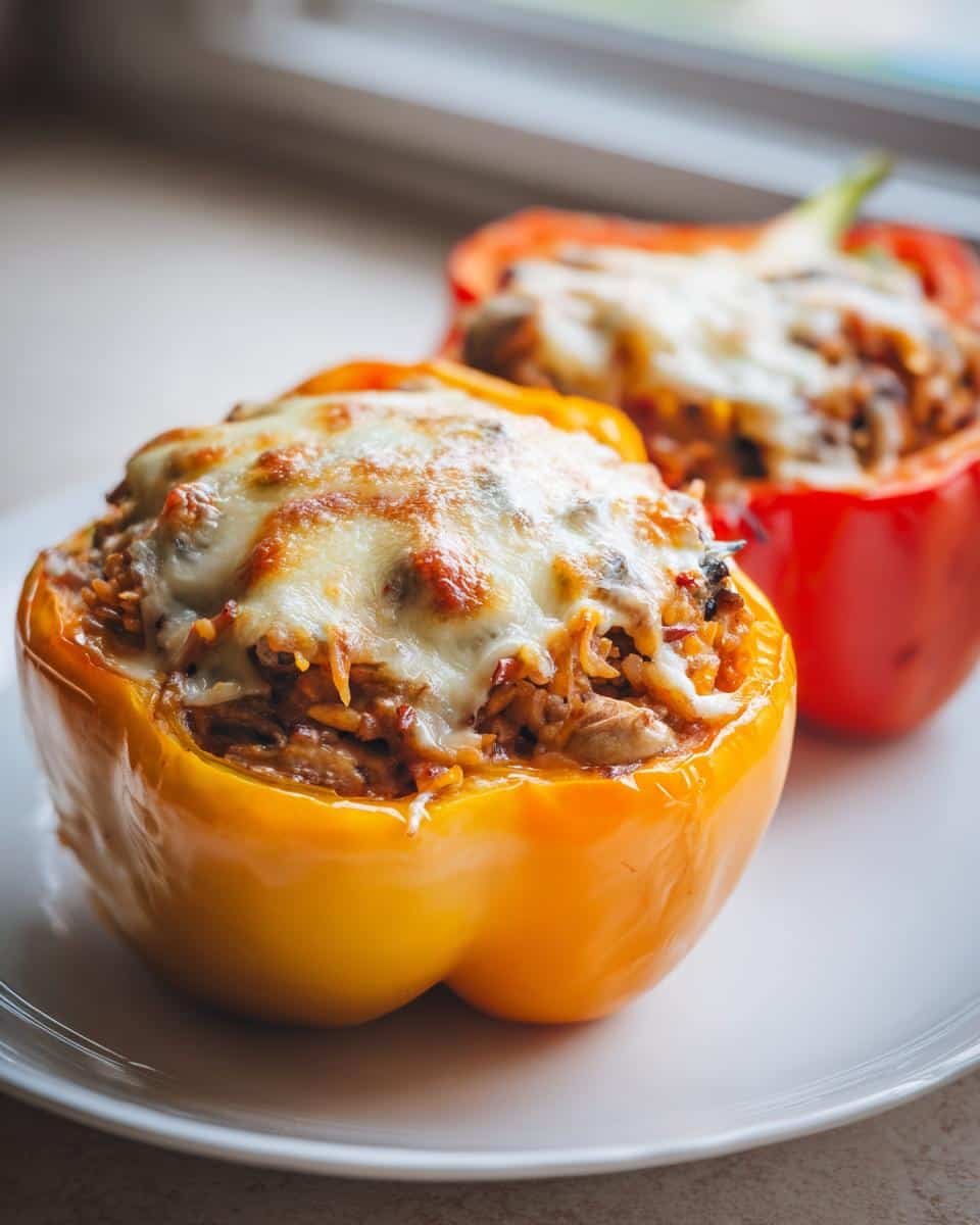 Lentil and Mushroom Stuffed Peppers - detail 1