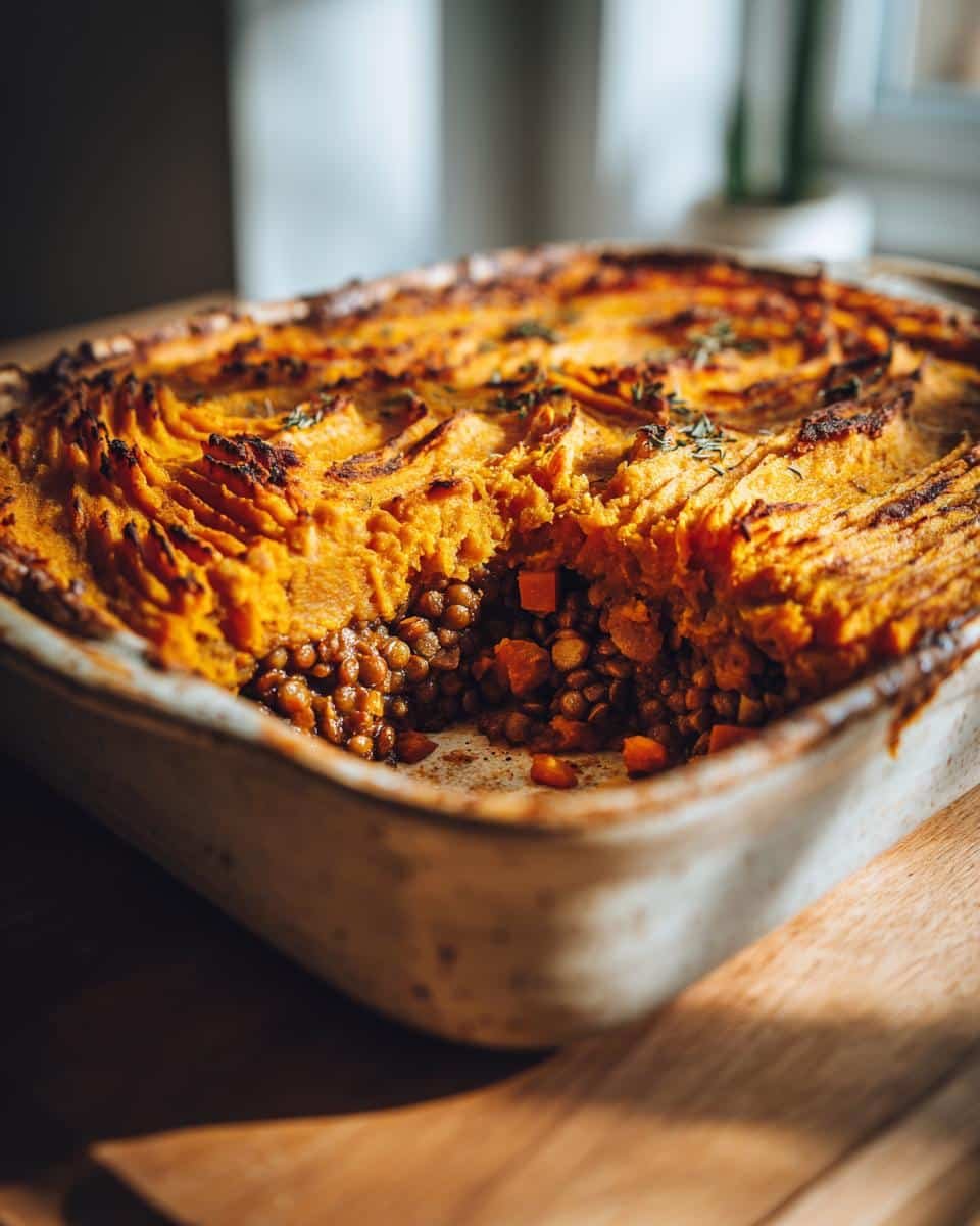 Lentil and sweet potato shepherd’s pie - detail 1