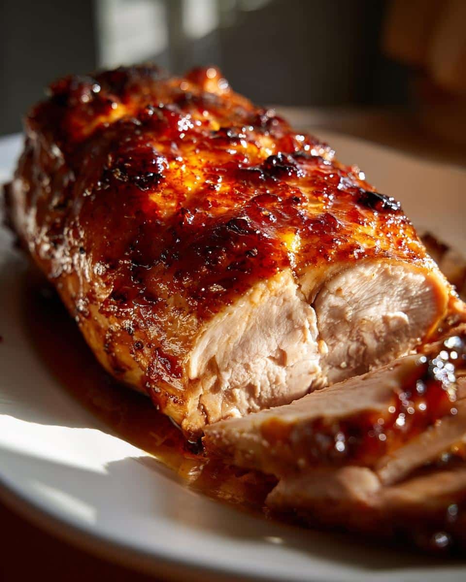 Maple glazed turkey roast for family dinner - detail 1