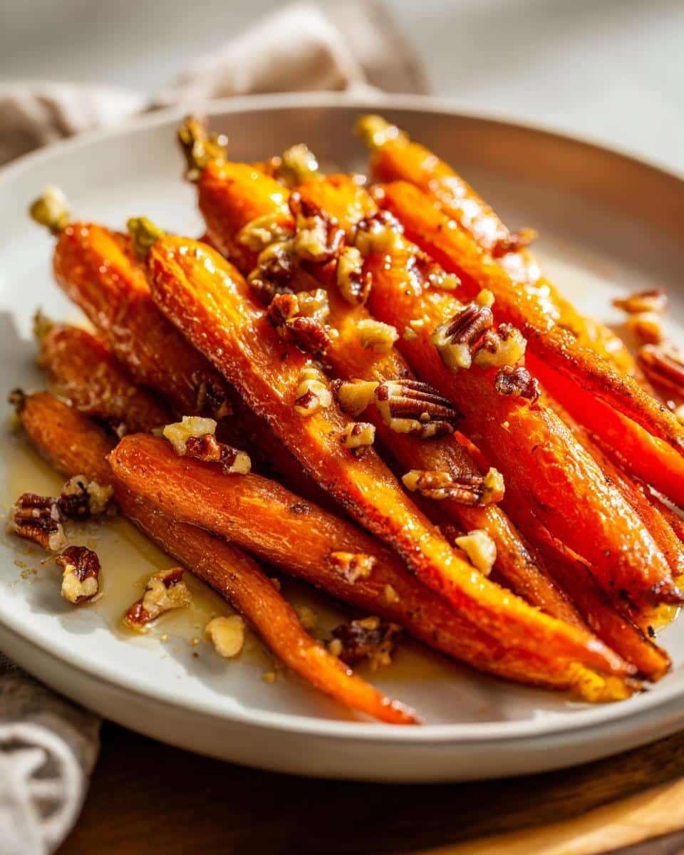 Maple pecan roasted carrots holiday side​ - detail 1