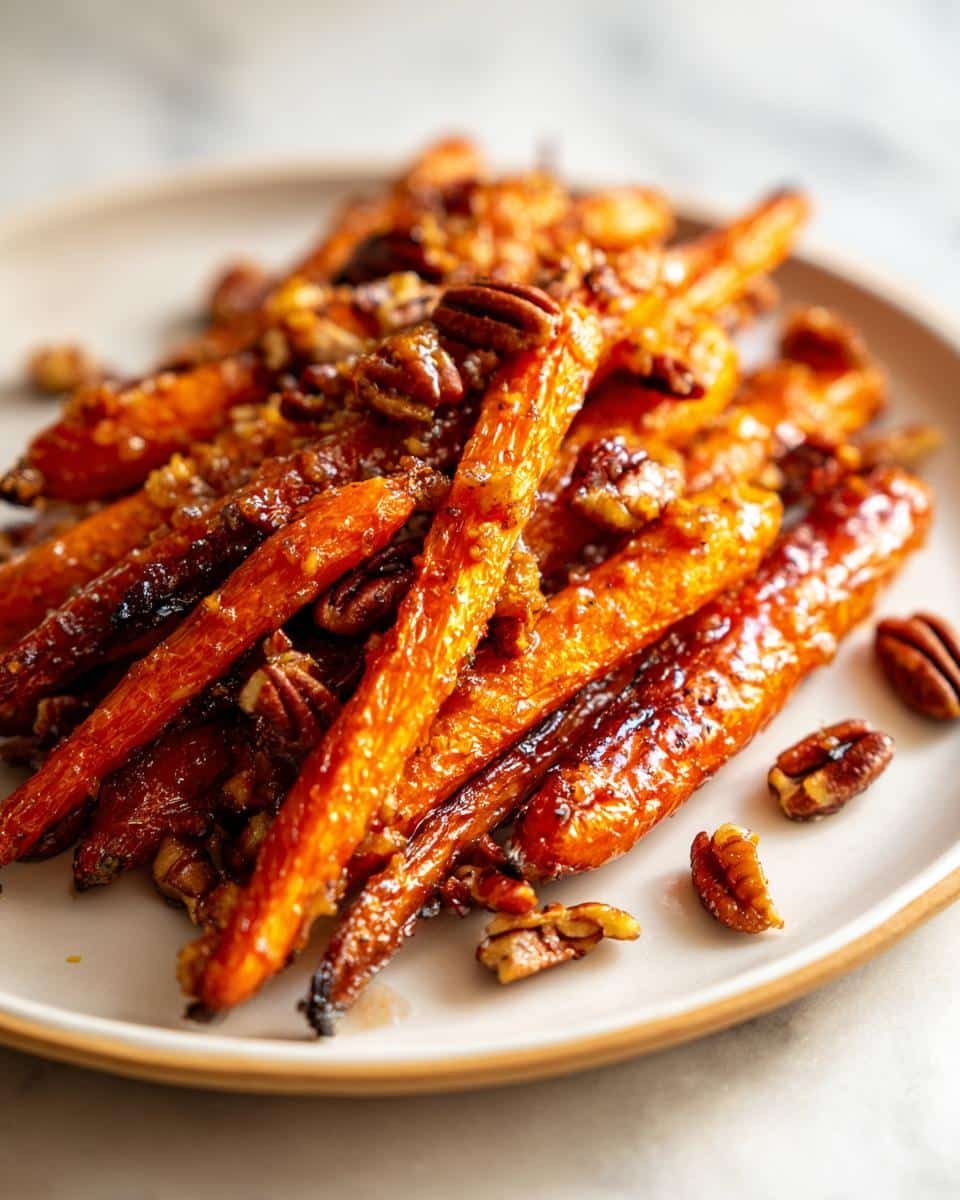 Maple pecan roasted carrots holiday side​ - detail 2