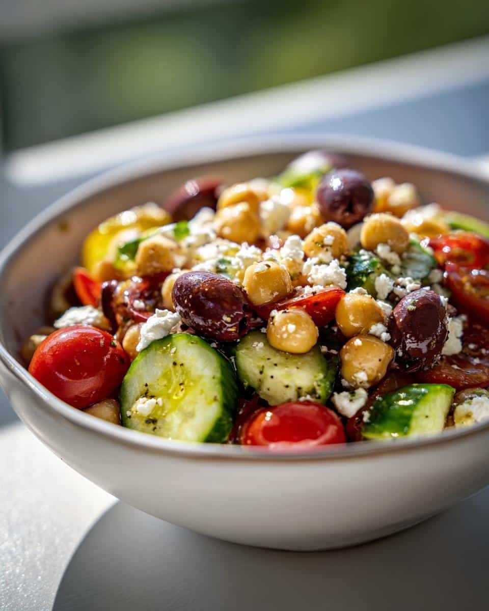 10-Minute Mediterranean Chickpea Salad Bowl – Simply Irresistible