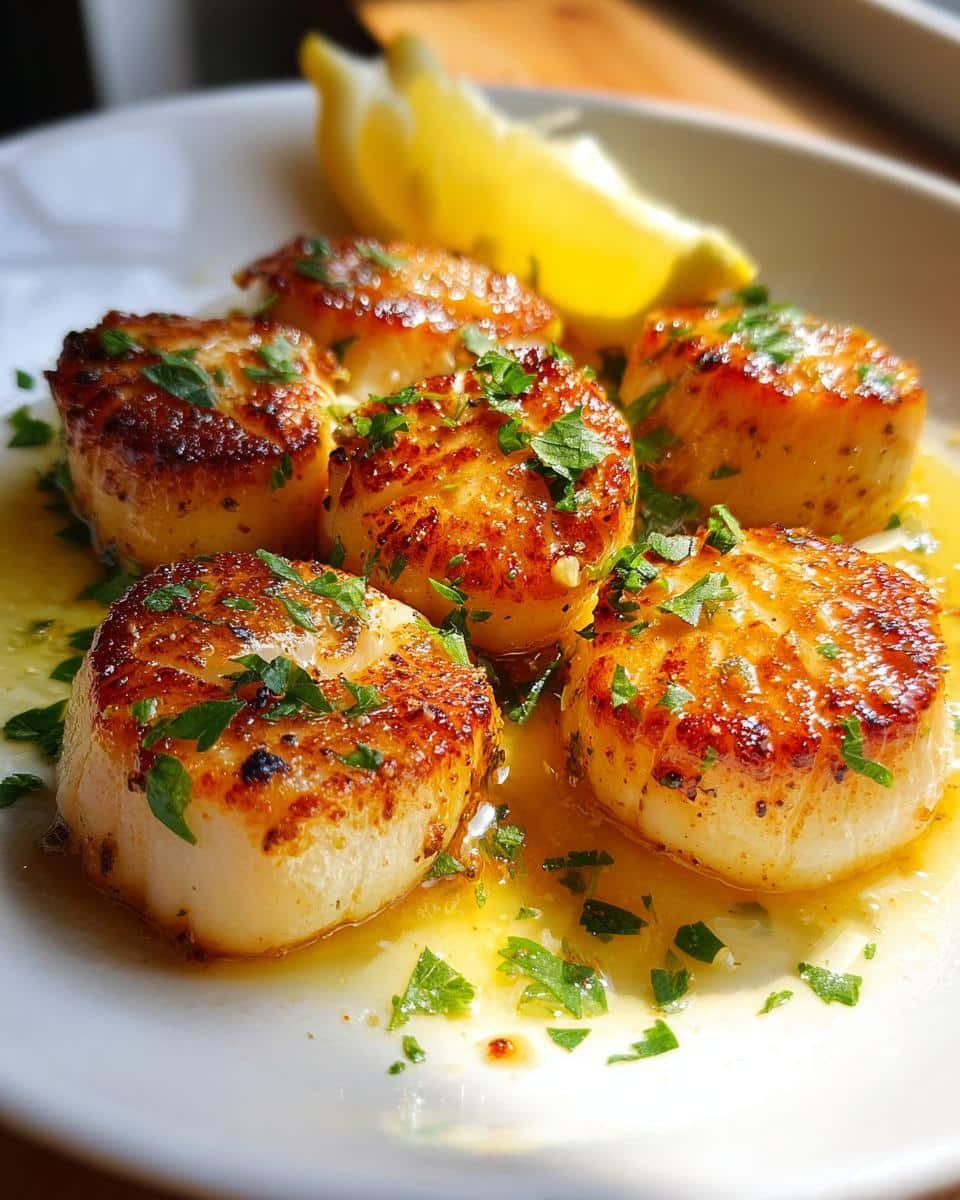 Pan Seared Scallops - detail 2