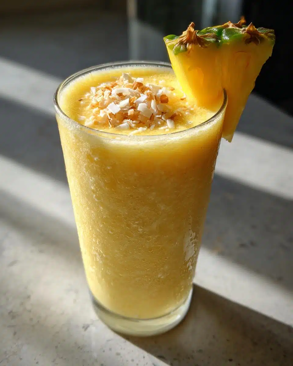 5-Minute Pineapple Coconut Smoothie – Tropical Bliss in a Glass