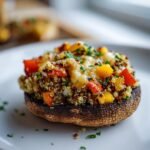 Quinoa stuffed portobello mushrooms