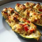 Quinoa stuffed zucchini boats healthy family meal​