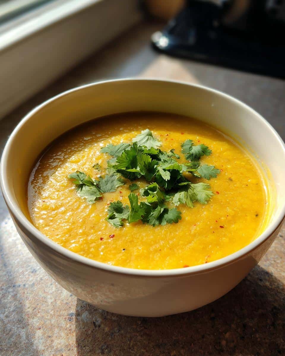 Red lentil dahl soup easy weeknight - detail 1