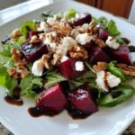 Roasted beet and goat cheese salad