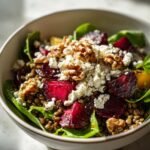Roasted beet and lentil salad
