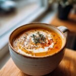 Roasted butternut squash soup cozy family dinner​