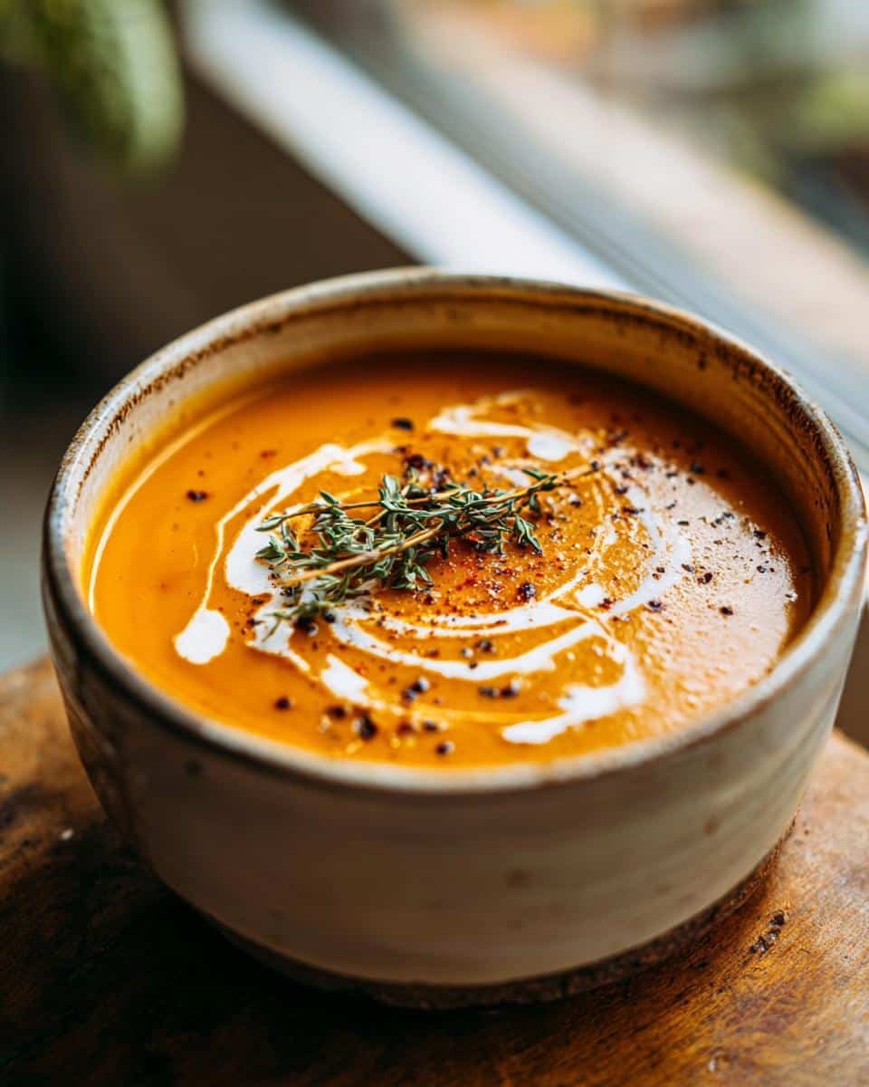 Roasted butternut squash soup cozy family dinner​ - detail 2