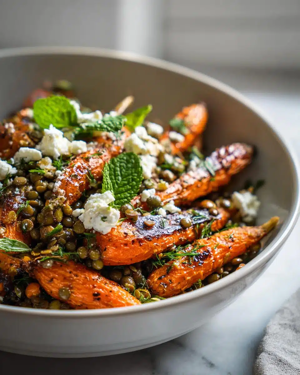Magical 4-Ingredient Roasted Carrot and Lentil Salad