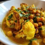 Roasted cauliflower and chickpea curry