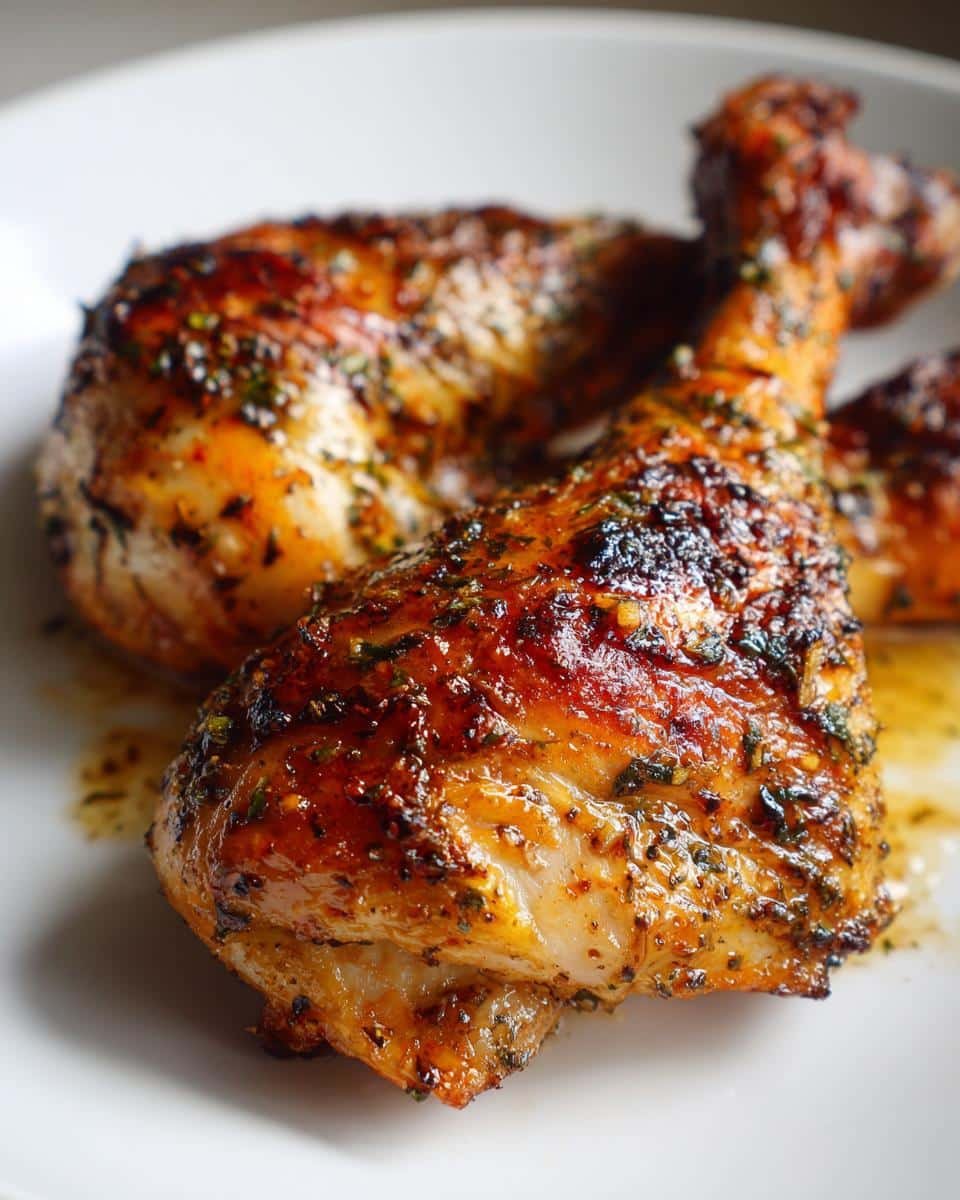 Roasted garlic herb chicken legs kid friendly - detail 1