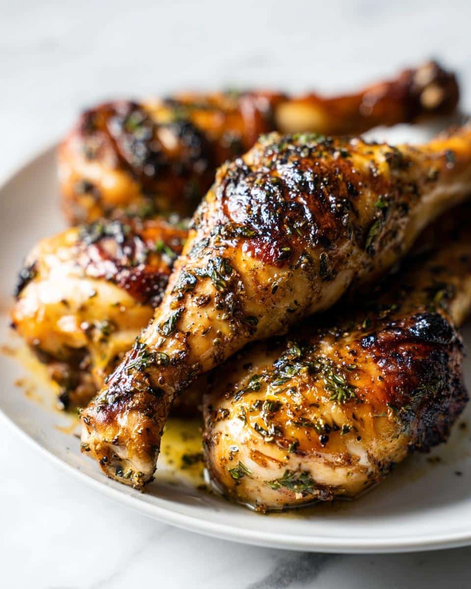 Roasted garlic herb chicken legs kid friendly - detail 2