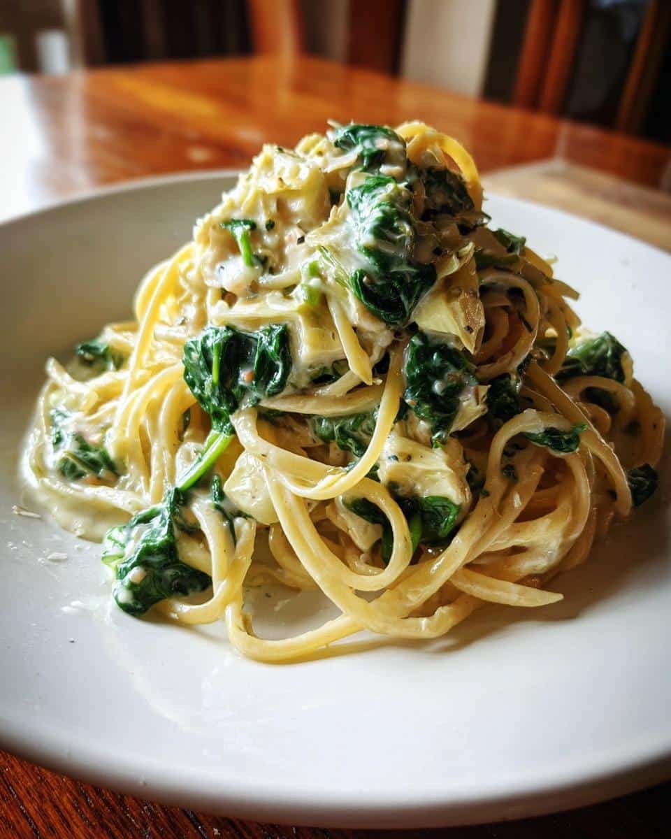 Spinach Artichoke Pasta - detail 2
