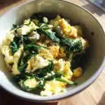 Spinach Feta Breakfast Scramble