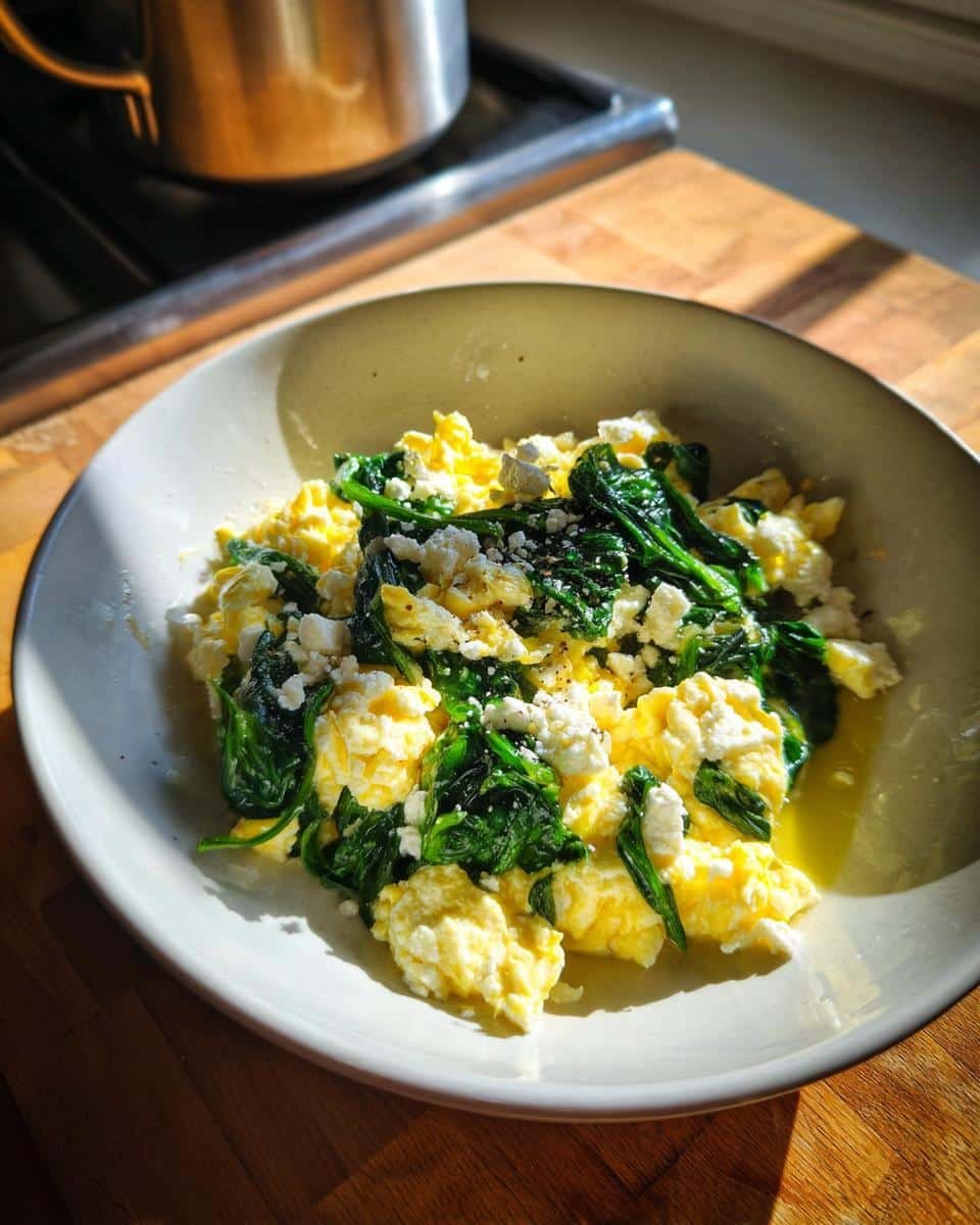 Spinach Feta Breakfast Scramble - detail 3
