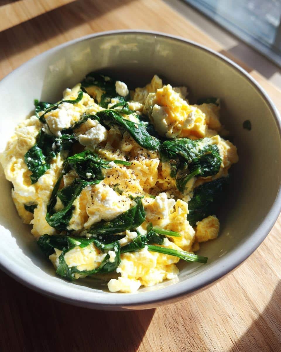 10-Minute Spinach Feta Breakfast Scramble That’s Irresistible