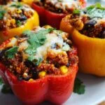 Stuffed bell peppers quinoa healthy family dinner​