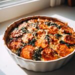 Sweet potato and kale gratin healthy family side​