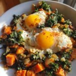 Sweet potato and kale hash