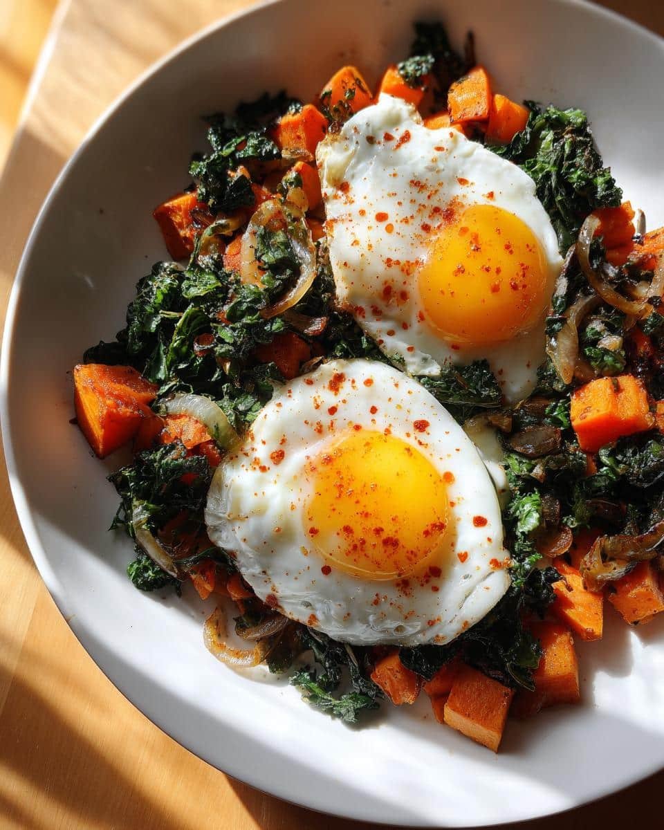 Sweet potato and kale hash - detail 2