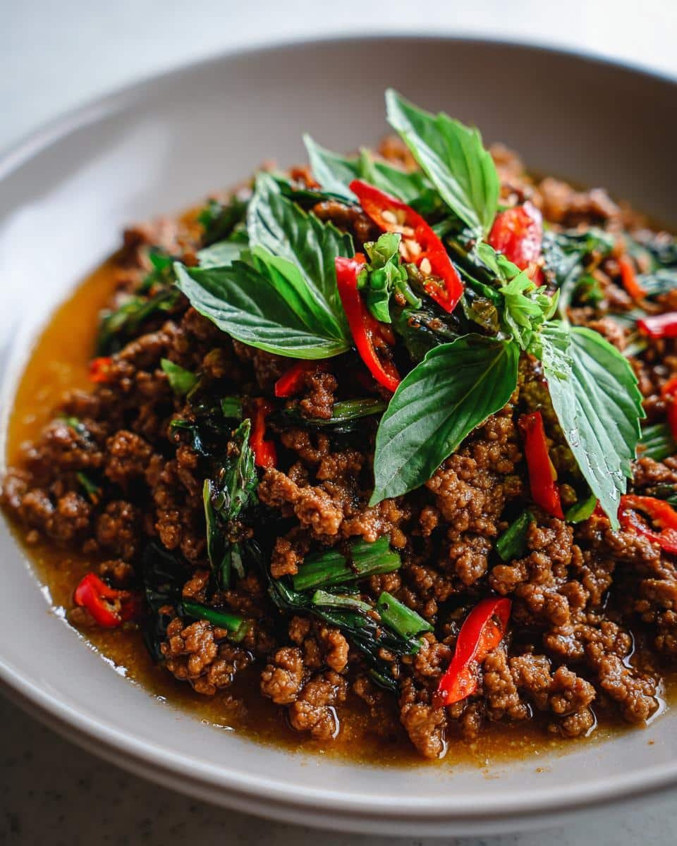 Thai Basil Beef - detail 2