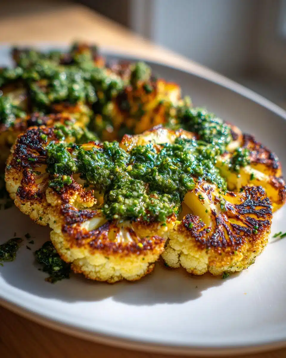 30-Minute Vegan Cauliflower Steak with Heavenly Chimichurri