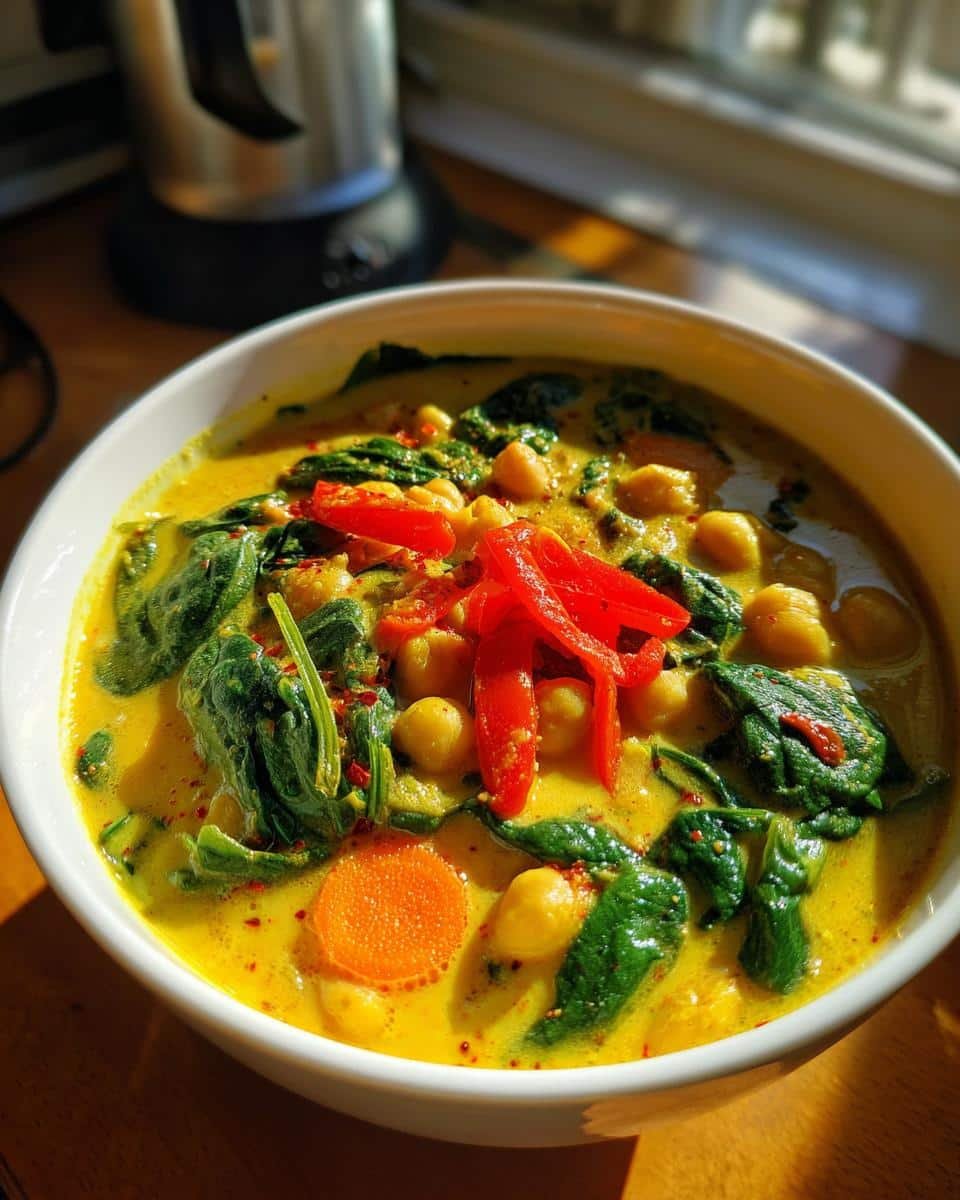 Vegan coconut curry soup one pot​ - detail 2
