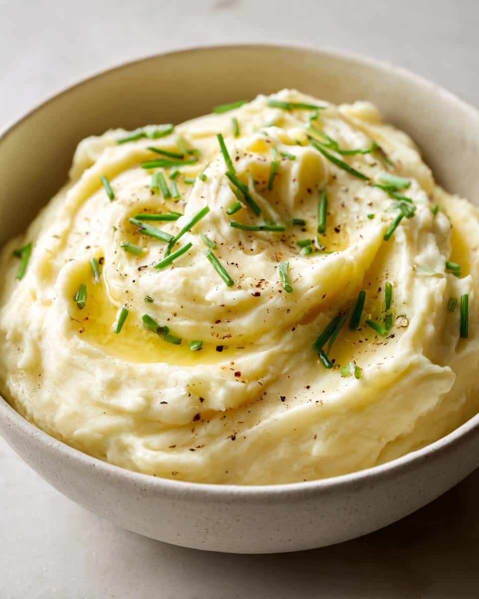 Vegan creamy mashed potatoes holiday side - detail 1
